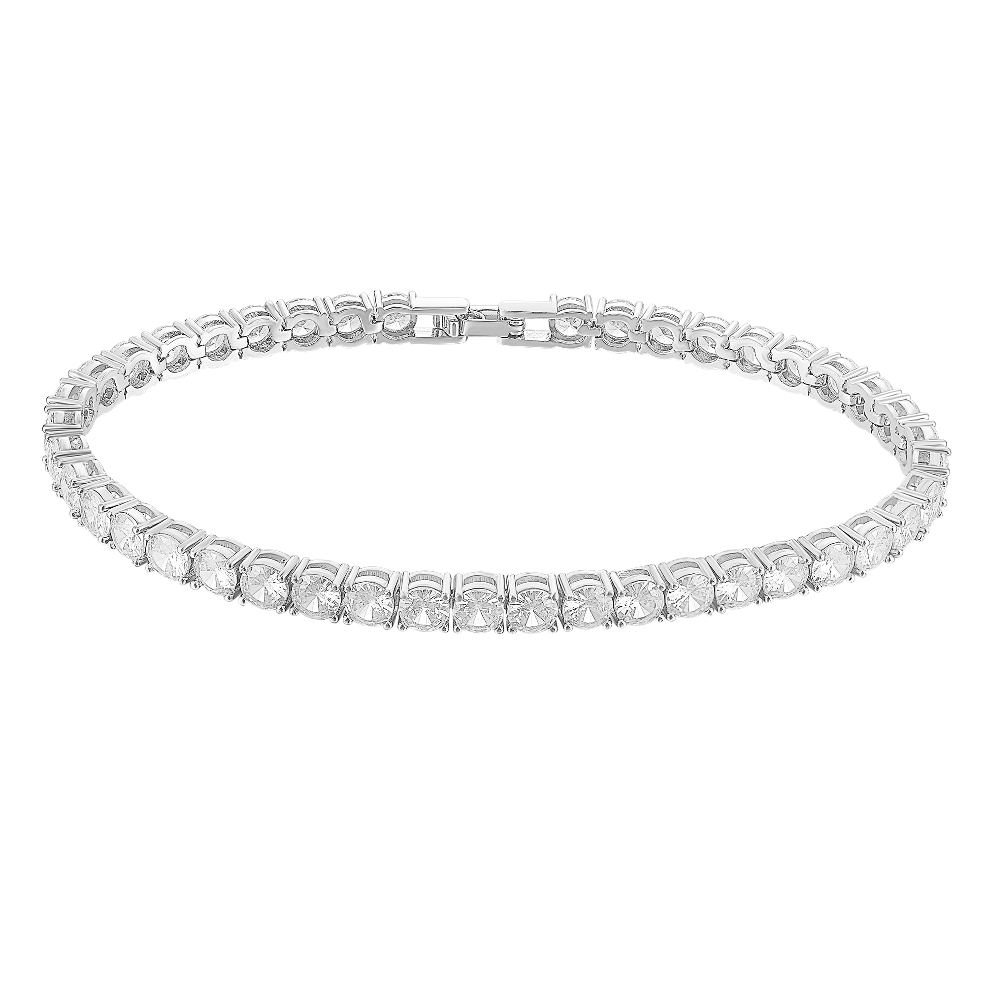 Men's Tennis Bracelet - White Gold